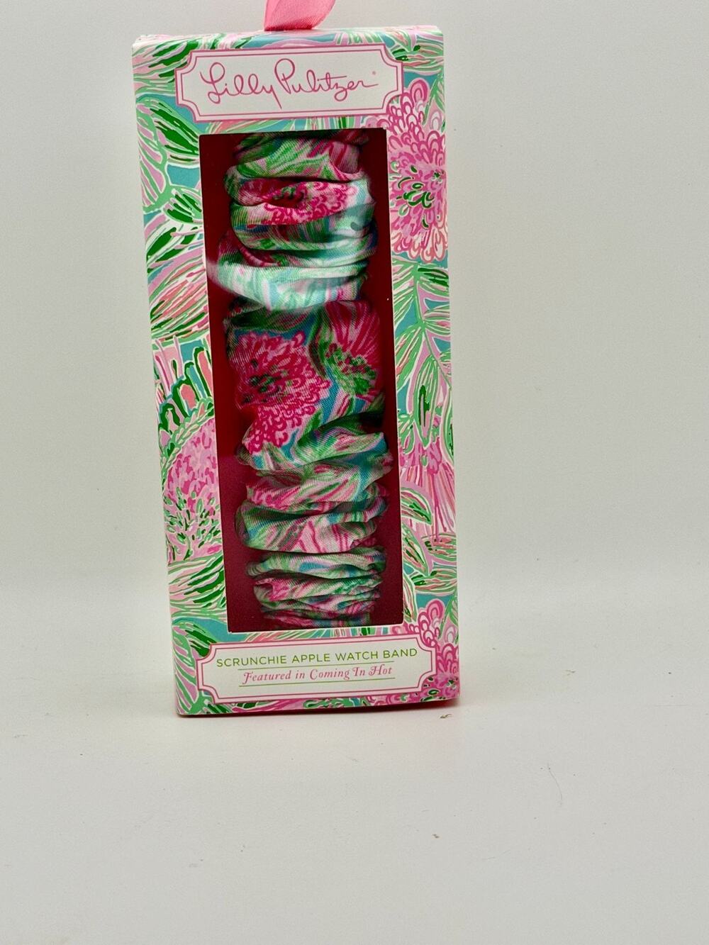Lilly Pulitzer Scrunchie Apple Watch Band In "Coming In Hot" Floral Design